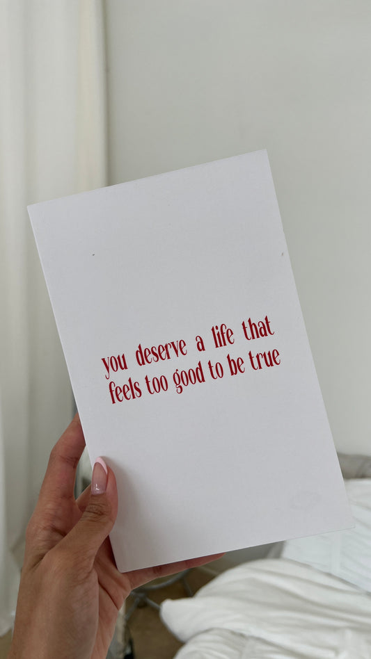 Too Good Journal | White & Red